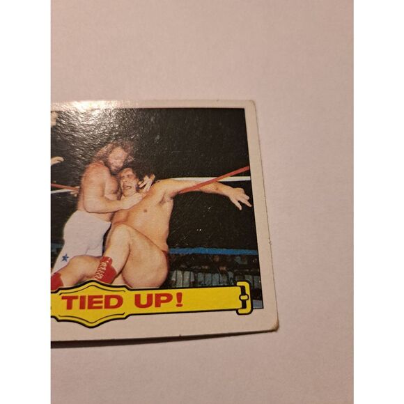 Vintage 1985 WWF All Tied Up WWF Card #27 Andre the Giant Big John Studd Topps - Picture 4 of 5
